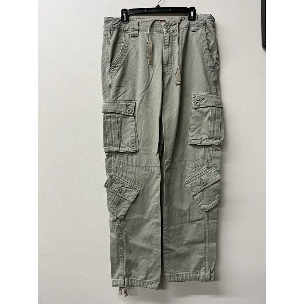 Matchstick Paratrooper Cargo Pants Men's 36x31 Olive Green Drawstring Tactical